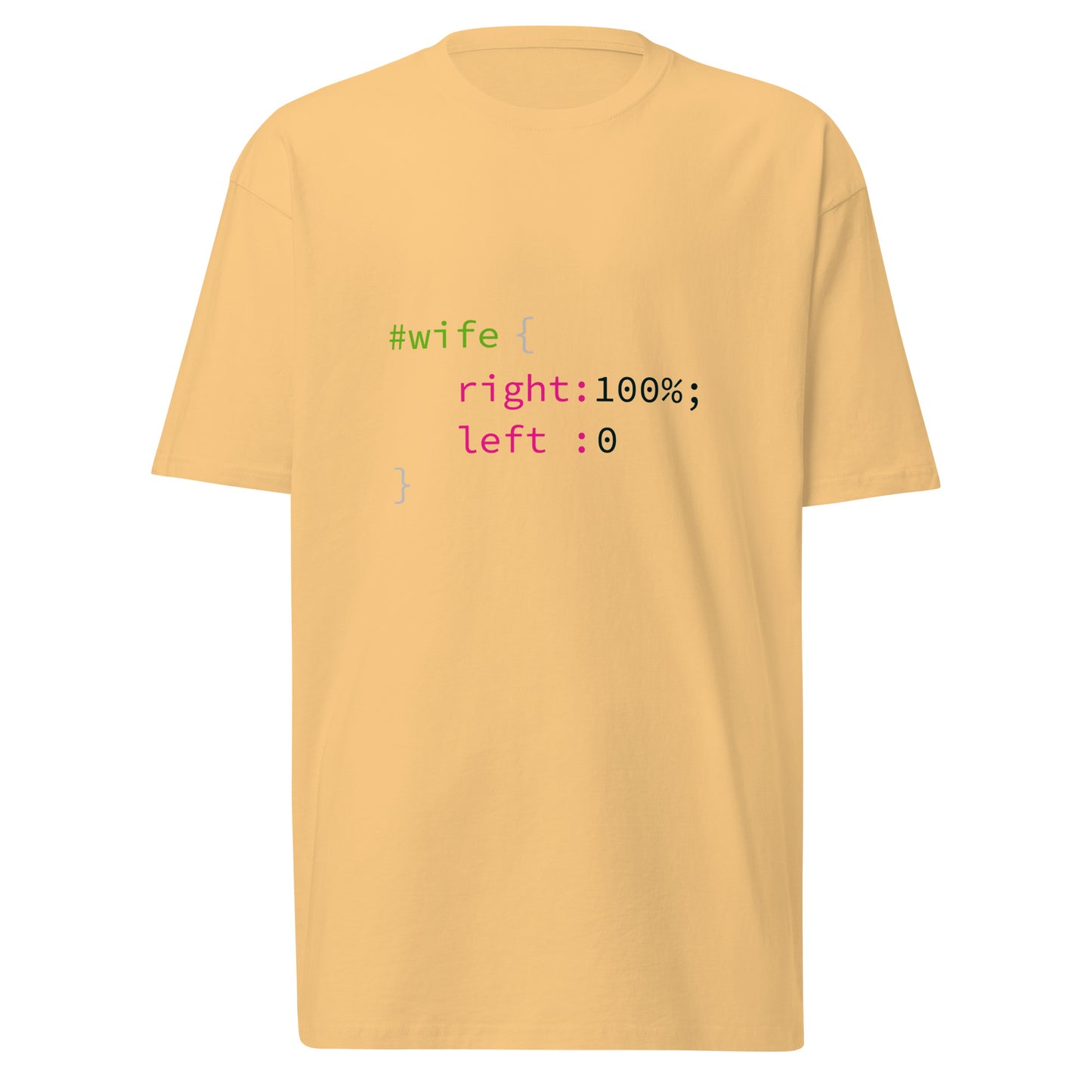 Wife css. Men’s premium heavyweight tee