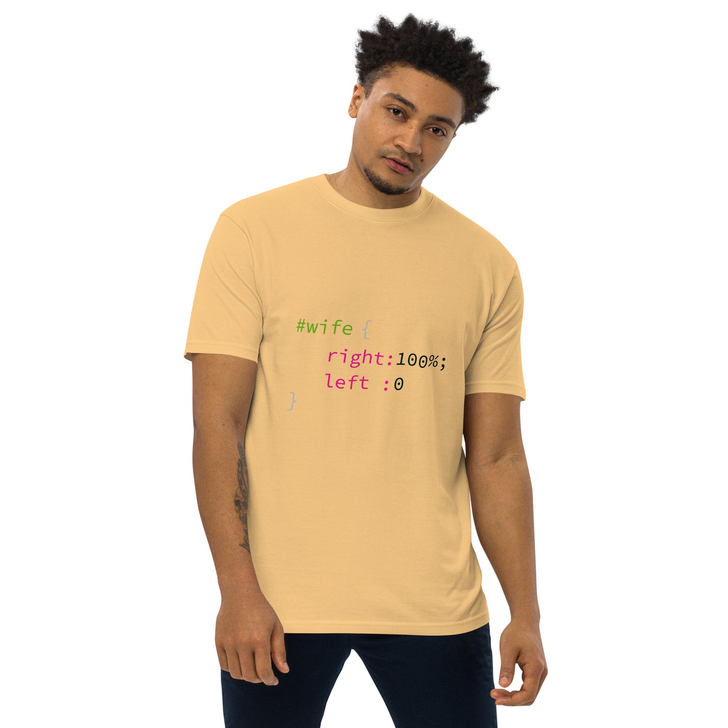 Wife css. Men’s premium heavyweight tee