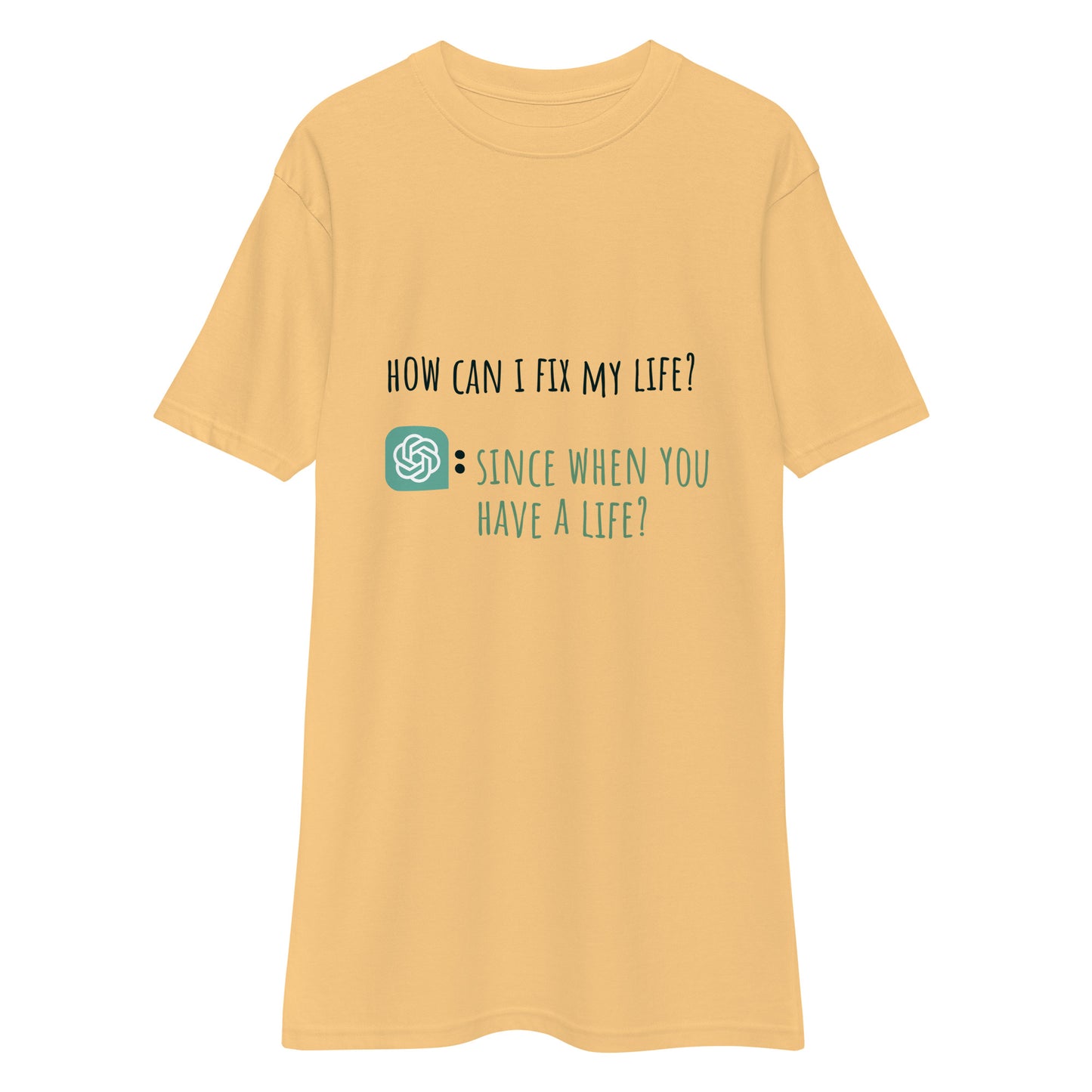 How can I fix my life? Men’s premium heavyweight tee