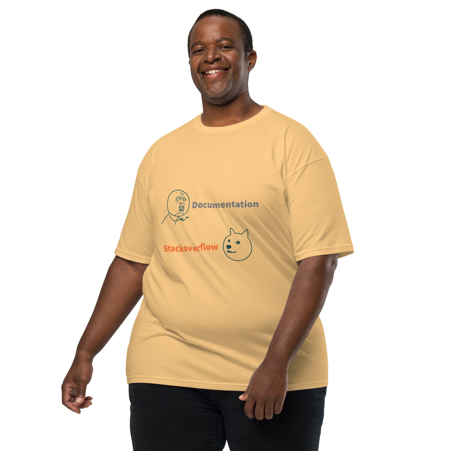 Documentation vs Stack overflow. Men’s premium heavyweight tee