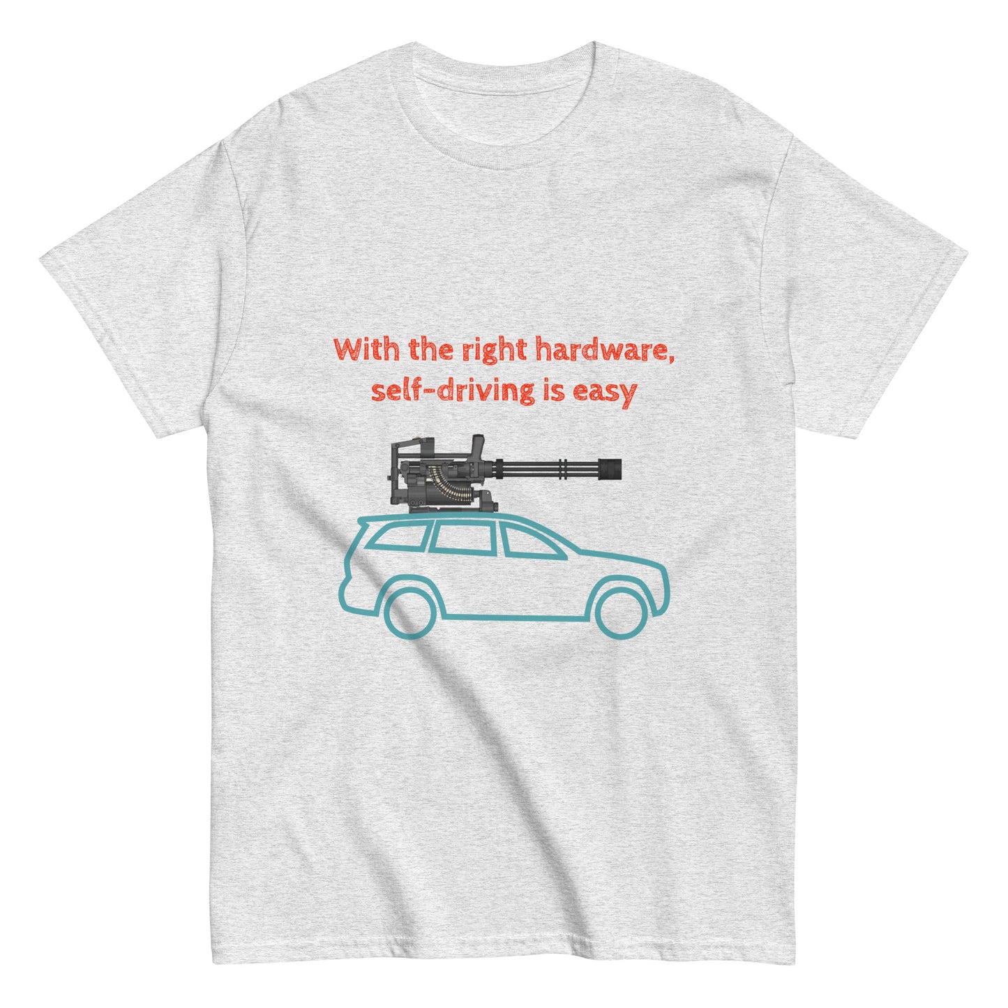 Self-driving is easy. Programmer T-shirt