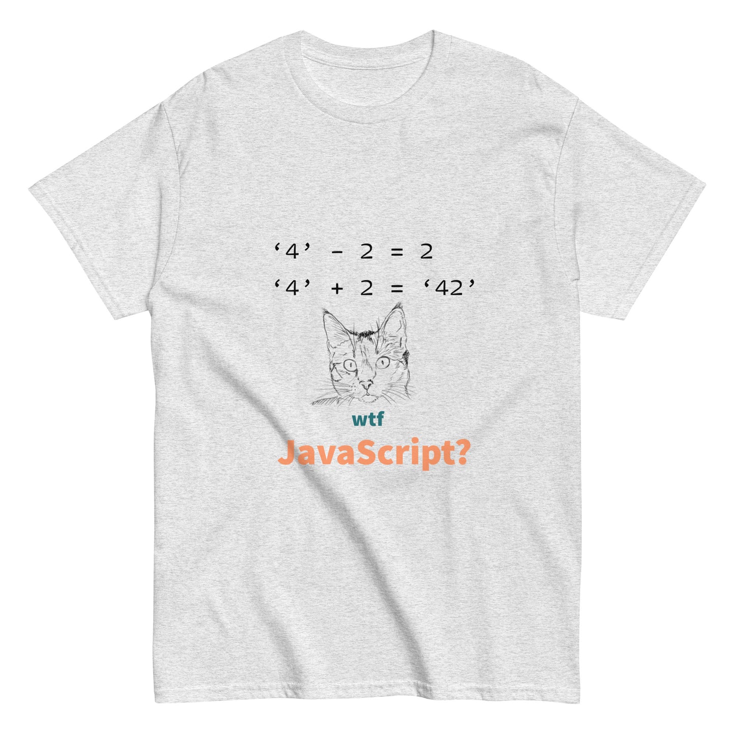 JavaScript is crazy. Programmer t-shirt