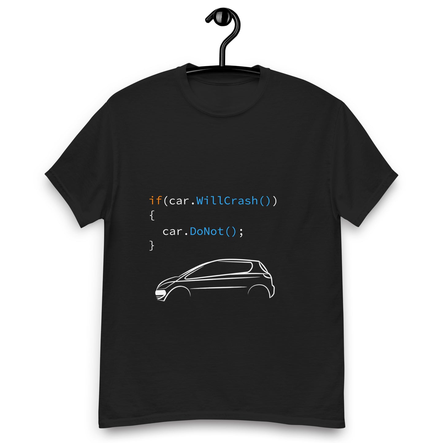 How to code self-driving. Programmer t-shirt.