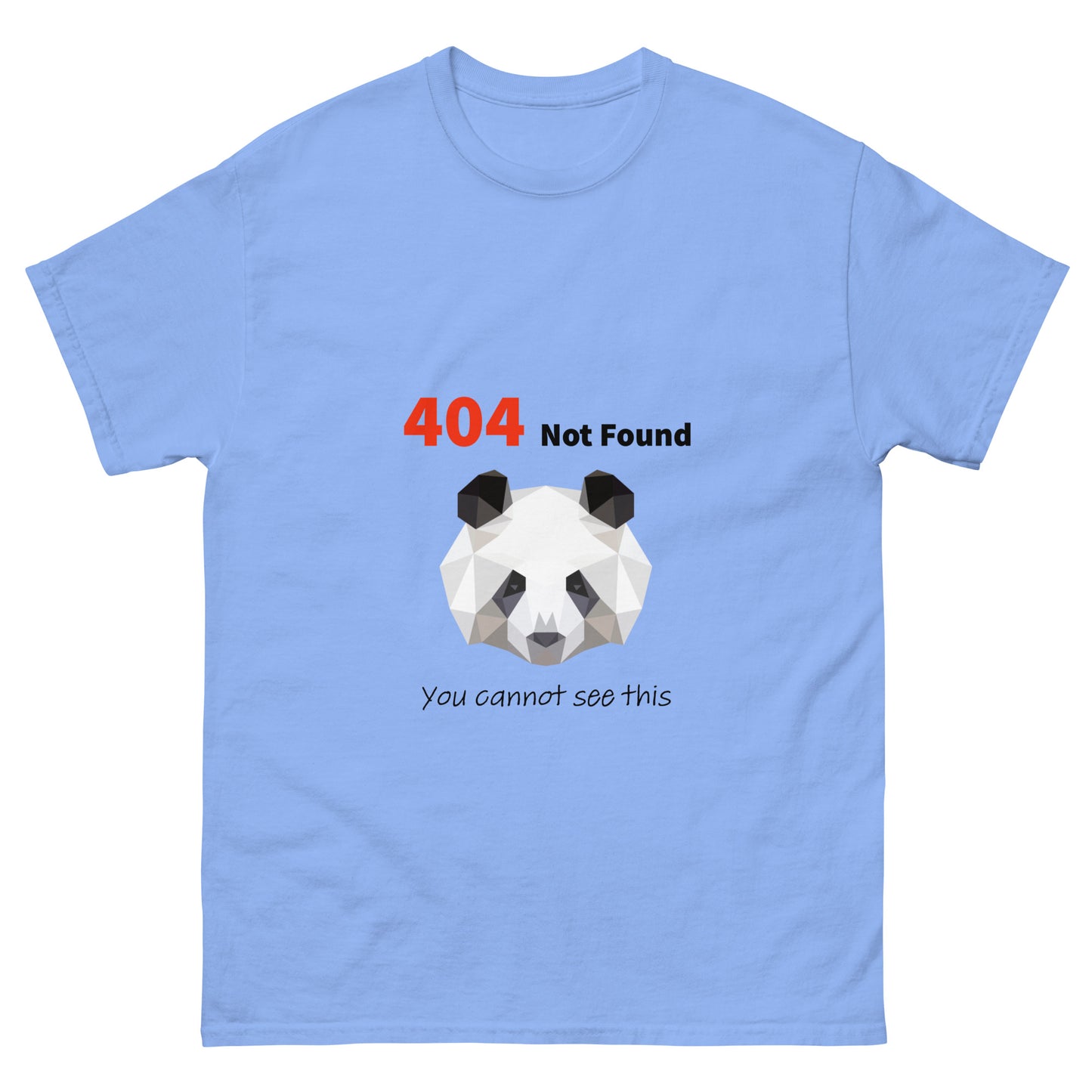 404 not found. Panda. Programmer t-shirt