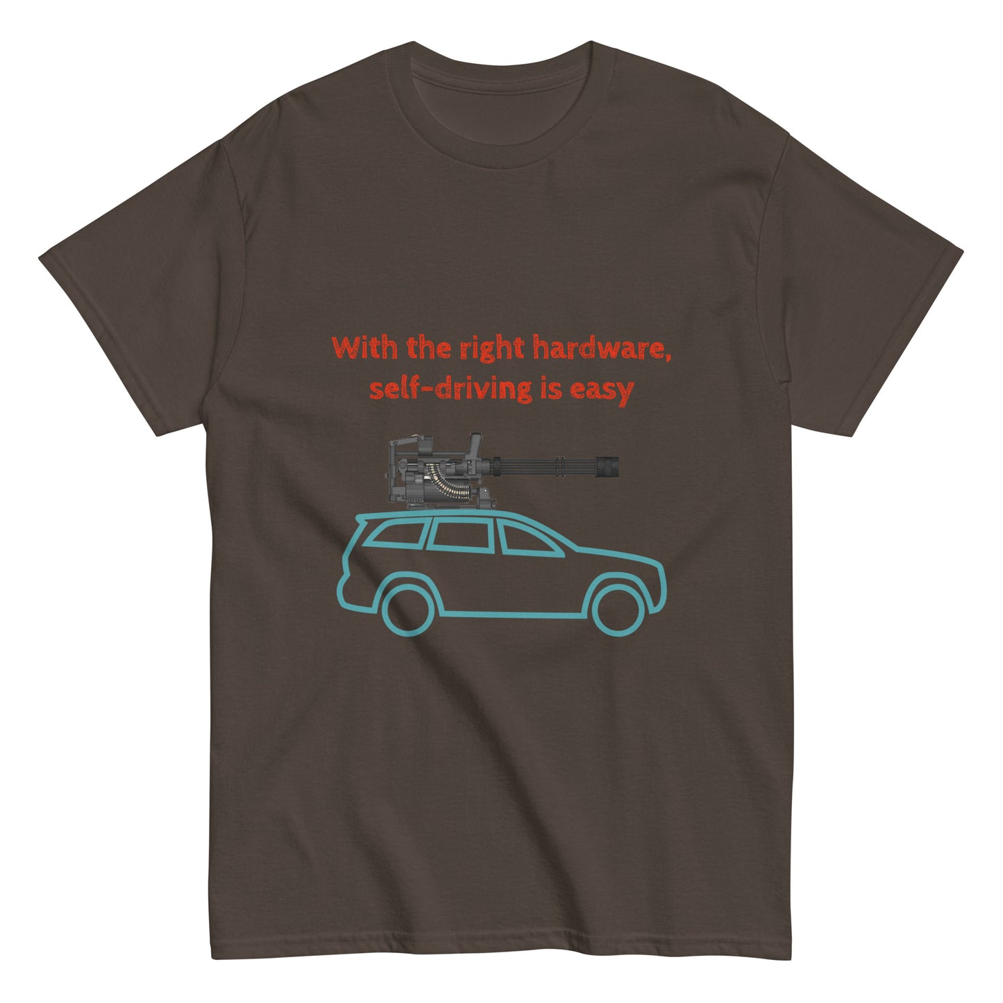 Self-driving is easy. Programmer T-shirt