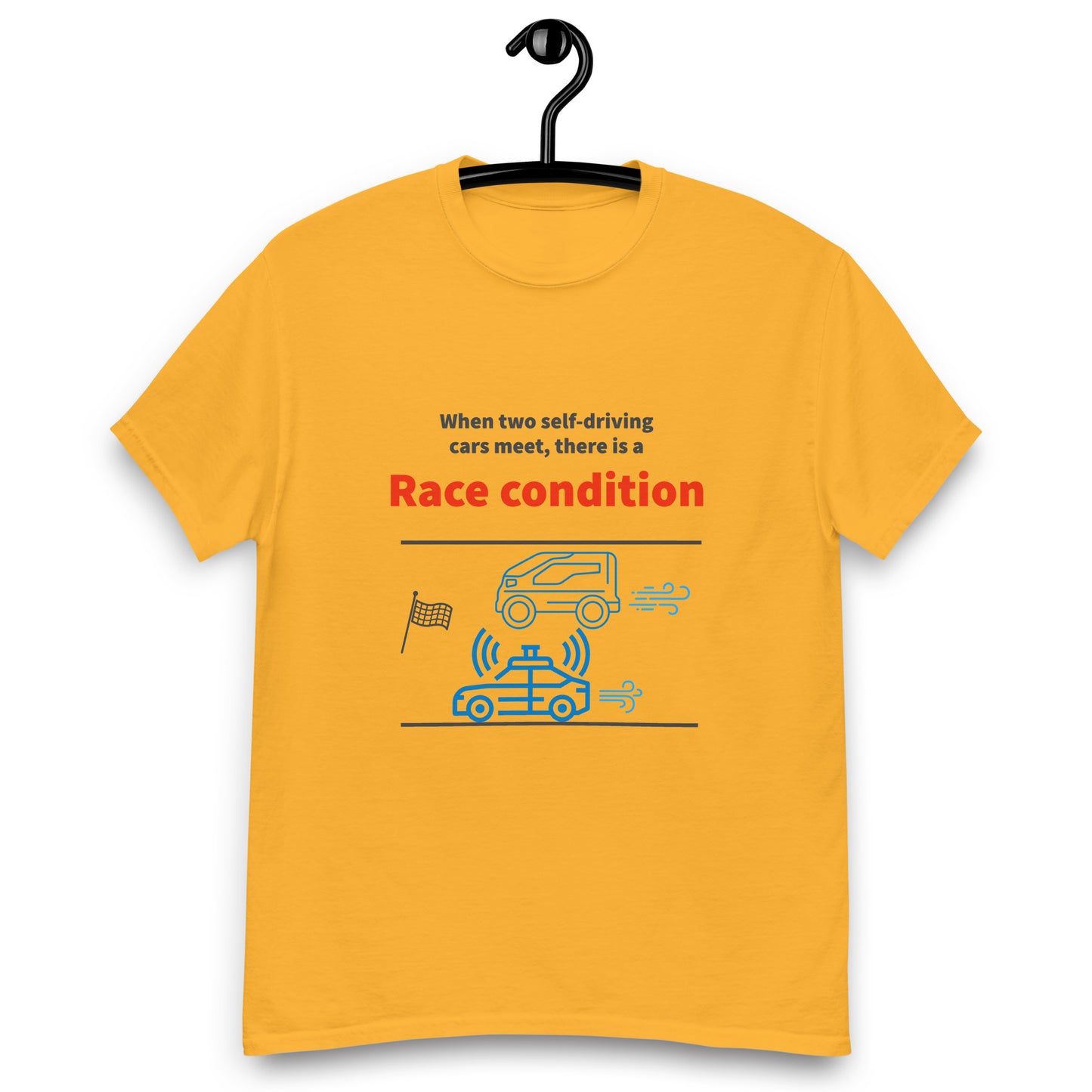 Race condition. Programmer t-shirt.