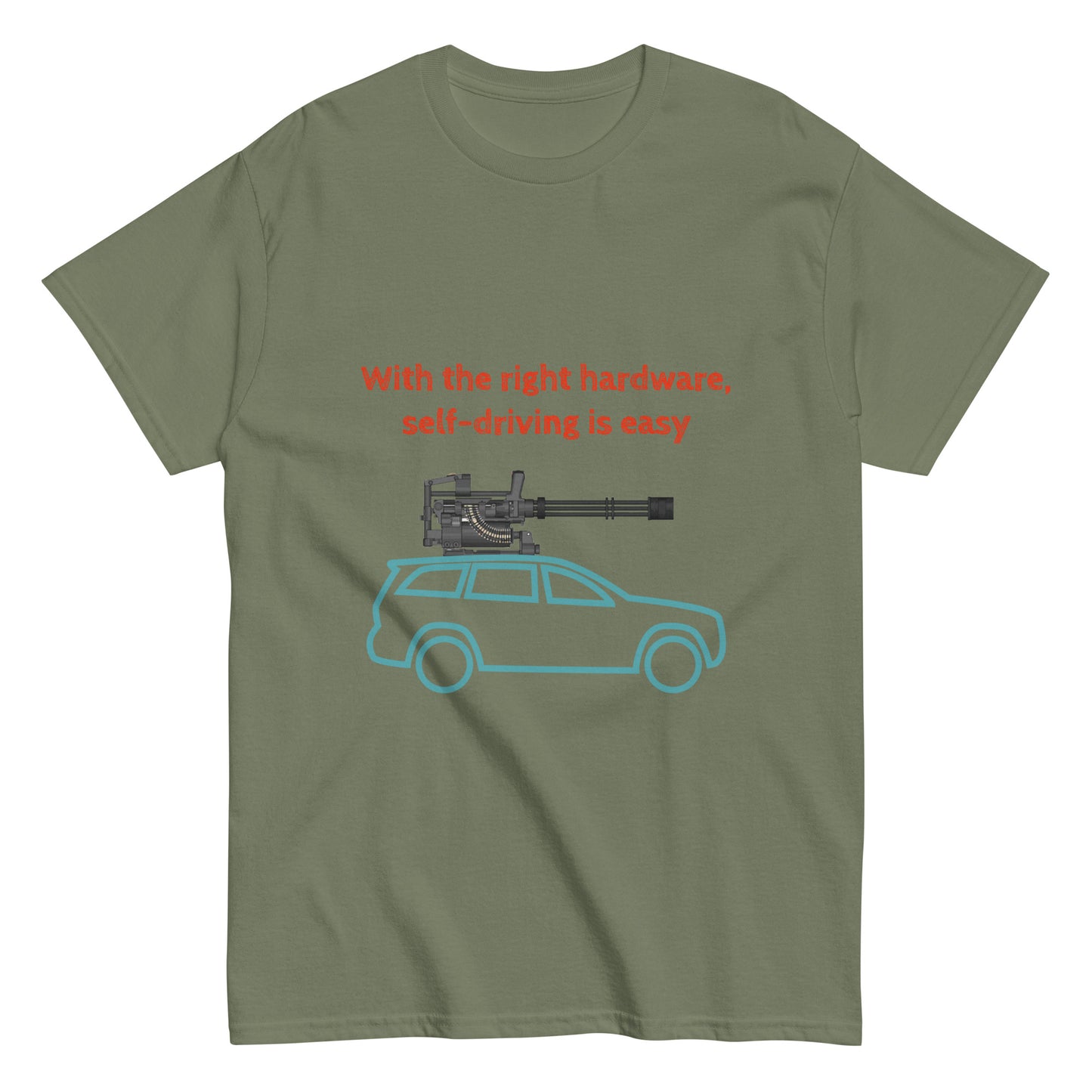 Self-driving is easy. Programmer T-shirt