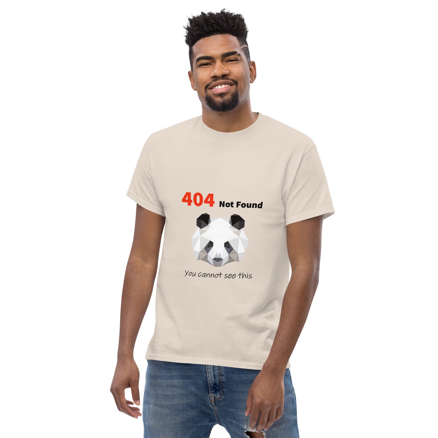 404 not found. Panda. Programmer t-shirt