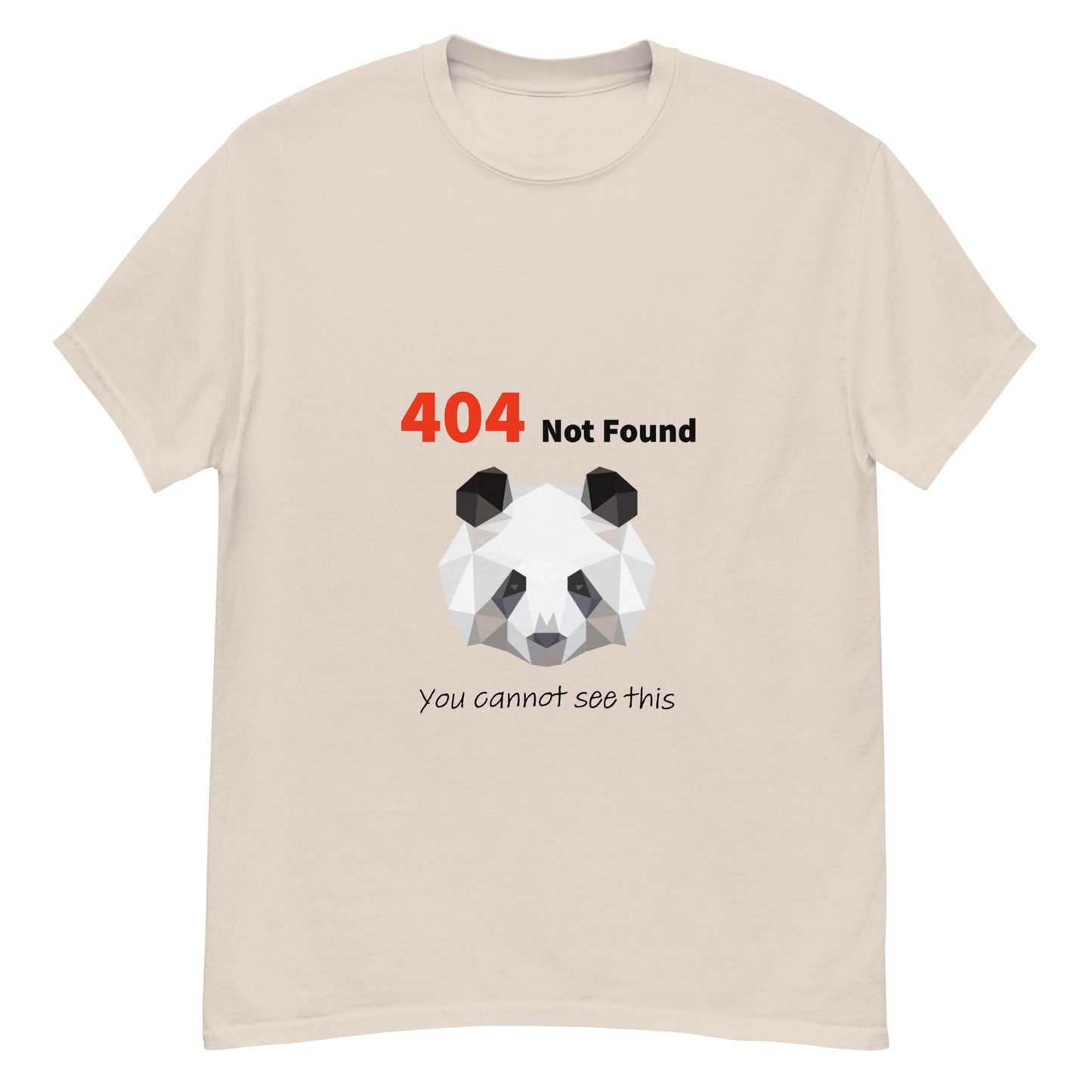 404 not found. Panda. Programmer t-shirt