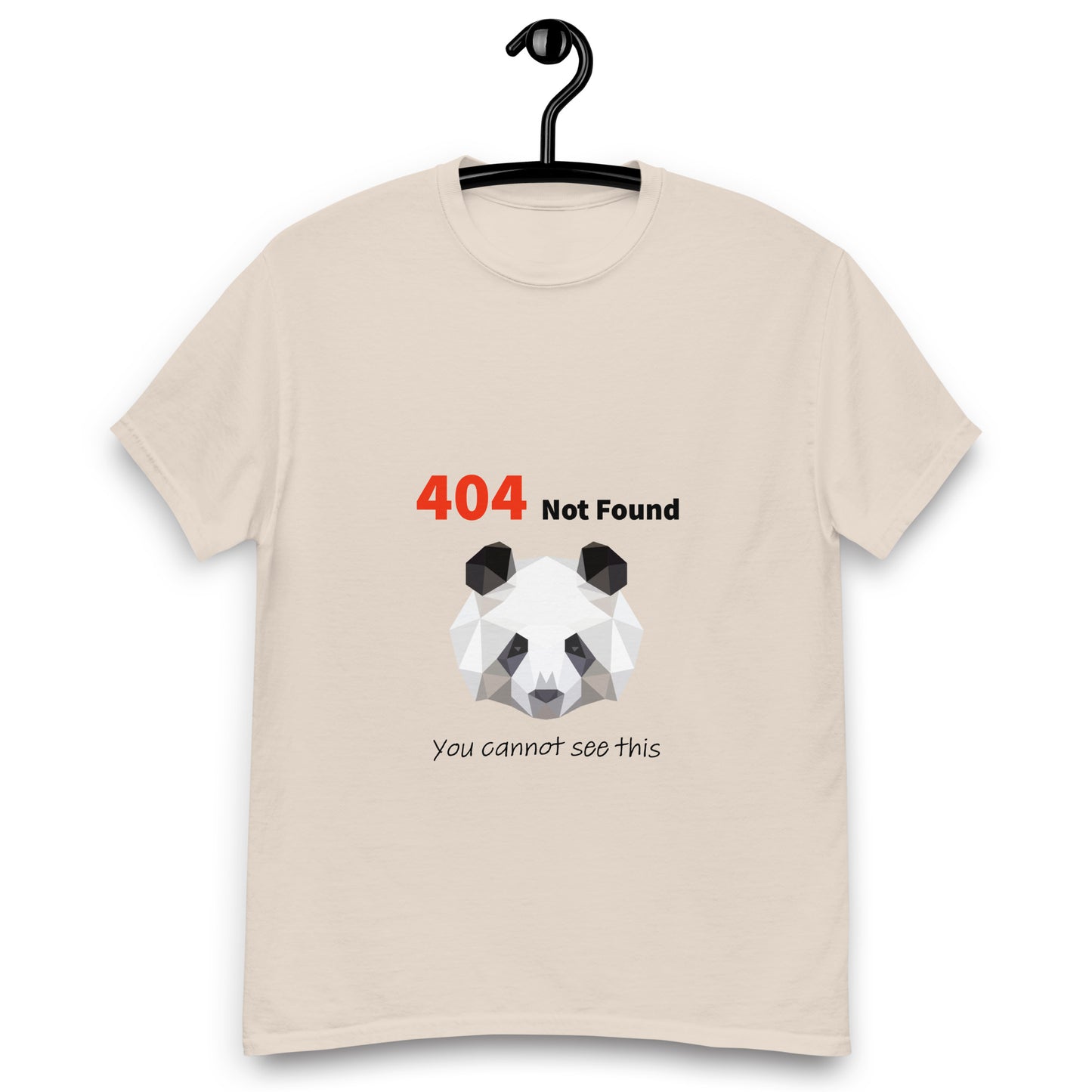 404 not found. Panda. Programmer t-shirt