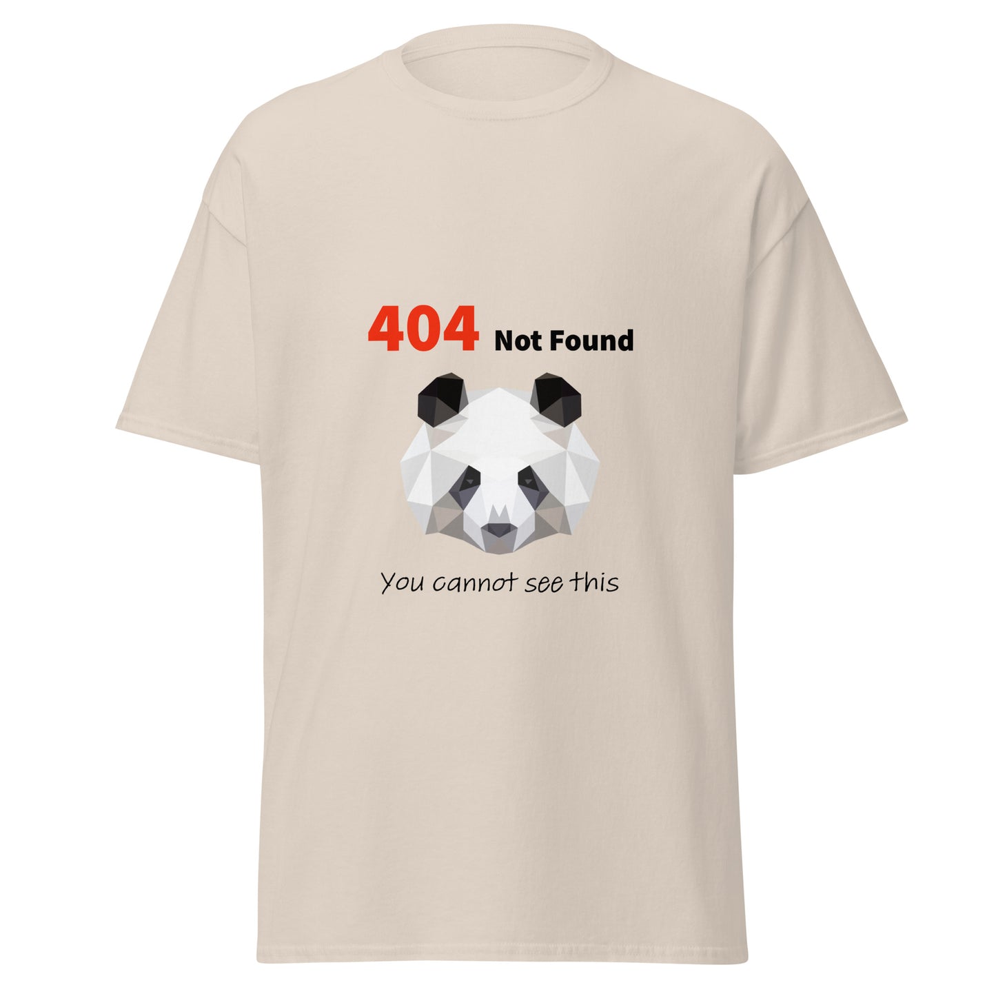 404 not found. Panda. Programmer t-shirt