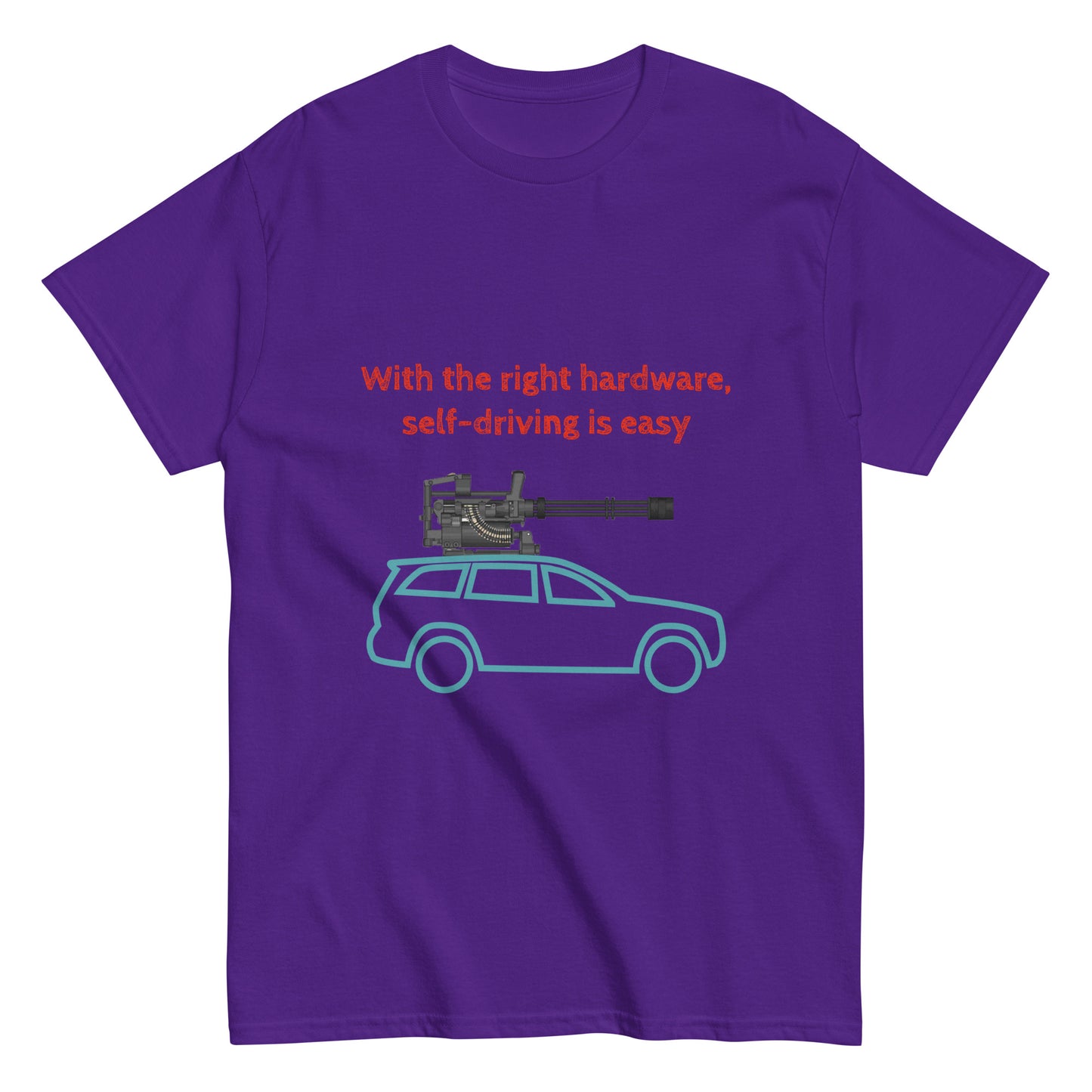 Self-driving is easy. Programmer T-shirt