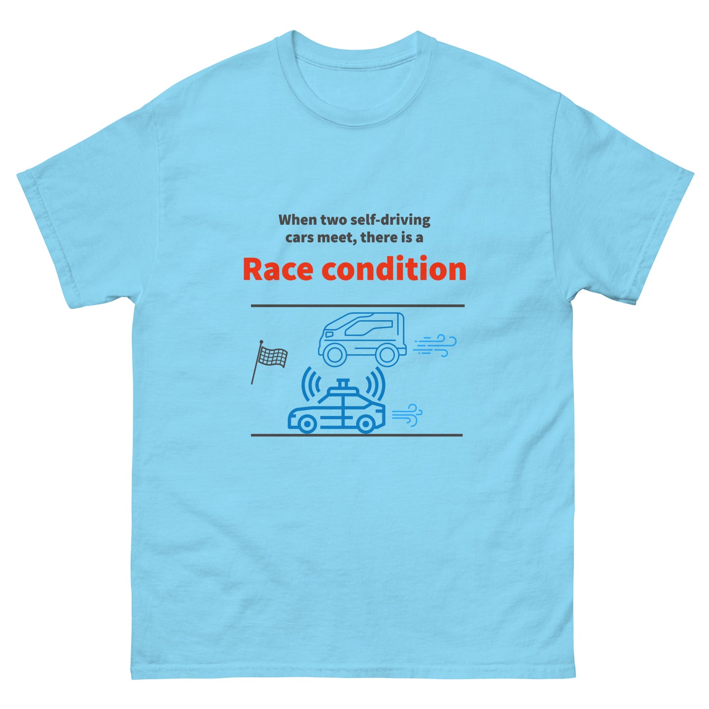 Race condition. Programmer t-shirt.