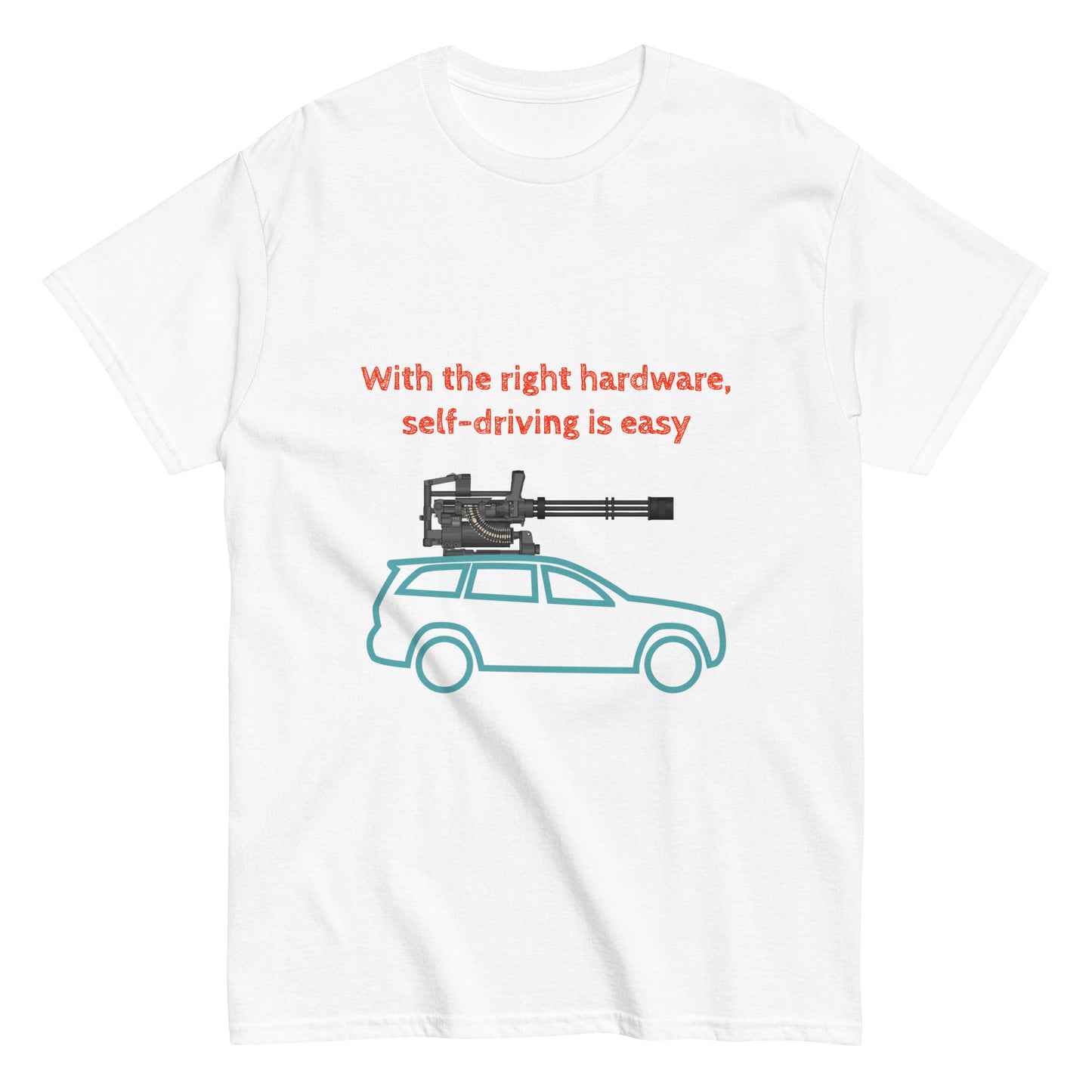 Self-driving is easy. Programmer T-shirt