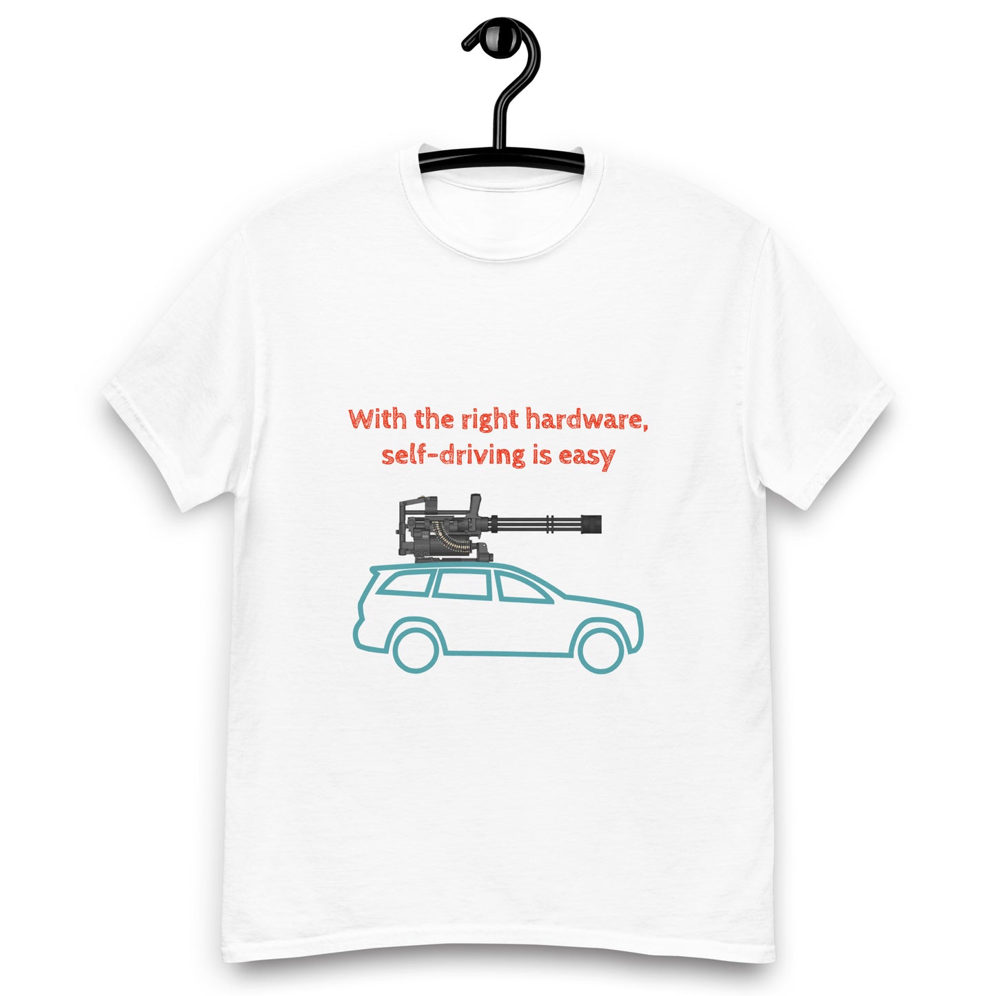 Self-driving is easy. Programmer T-shirt