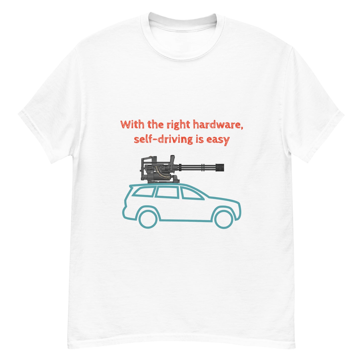 Self-driving is easy. Programmer T-shirt