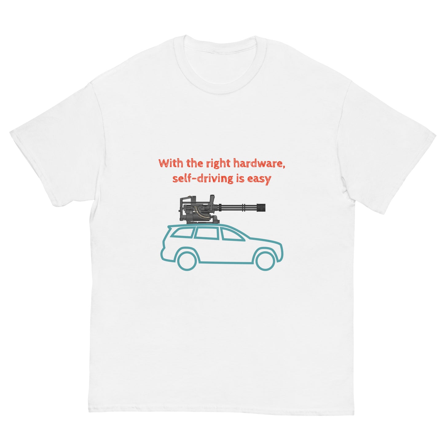 Self-driving is easy. Programmer T-shirt