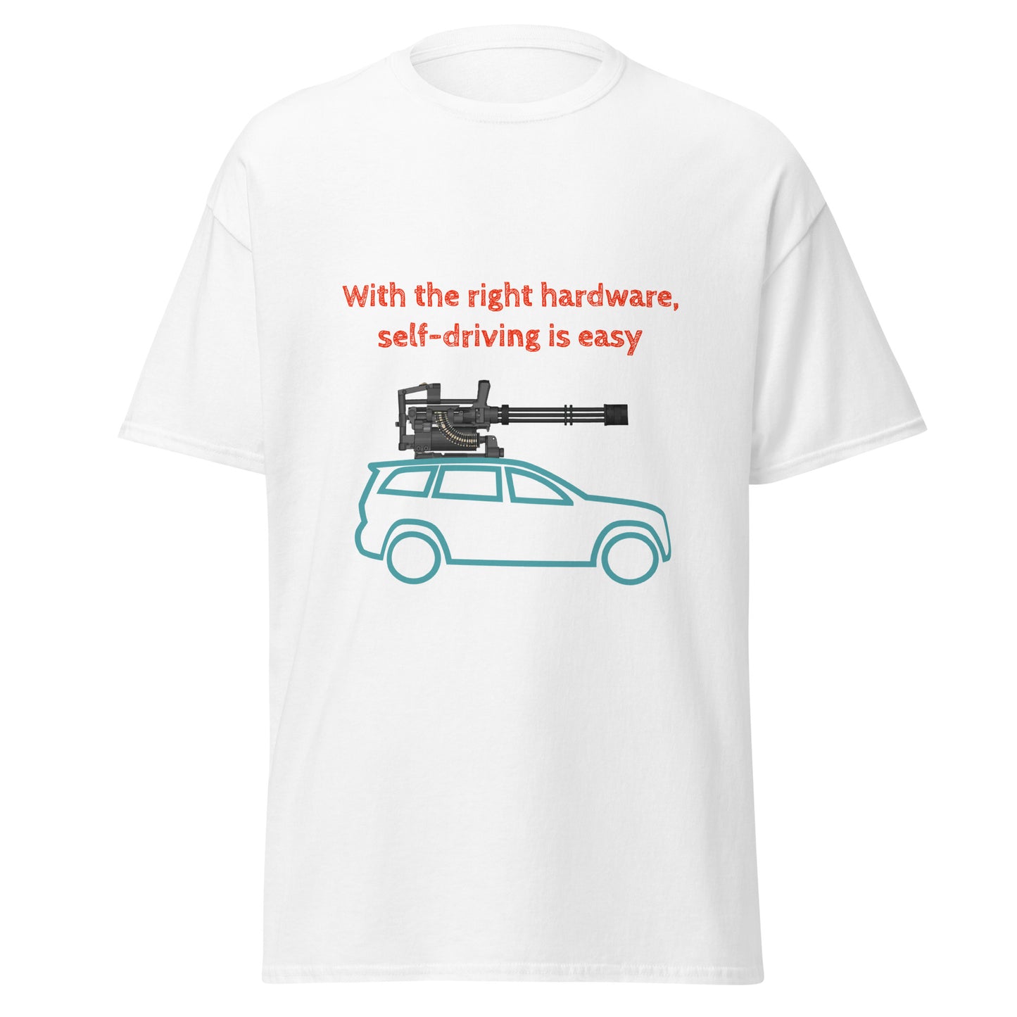 Self-driving is easy. Programmer T-shirt