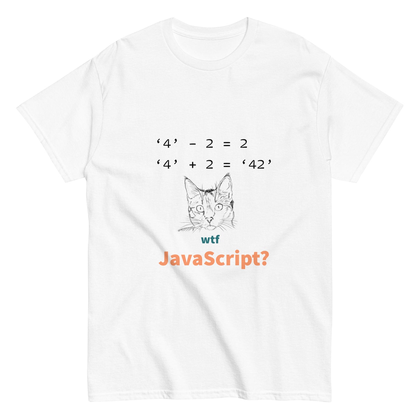 JavaScript is crazy. Programmer t-shirt