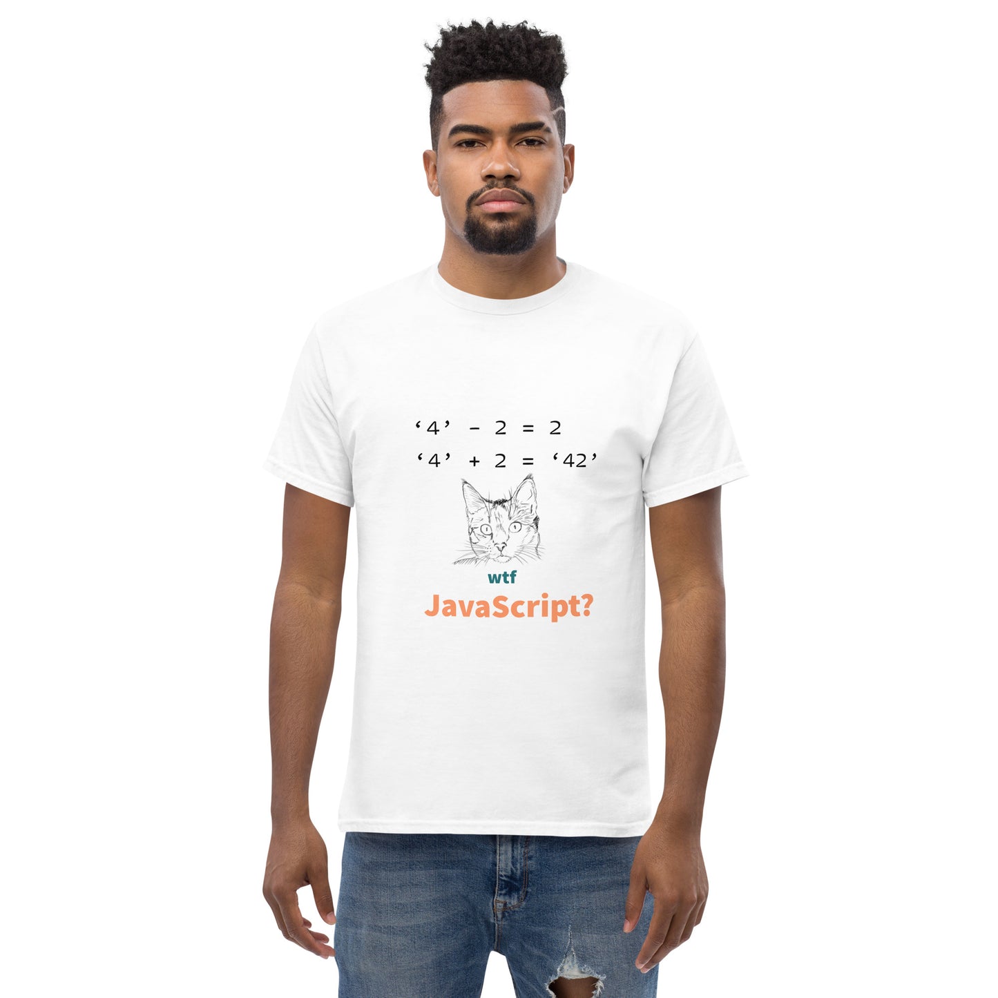 JavaScript is crazy. Programmer t-shirt