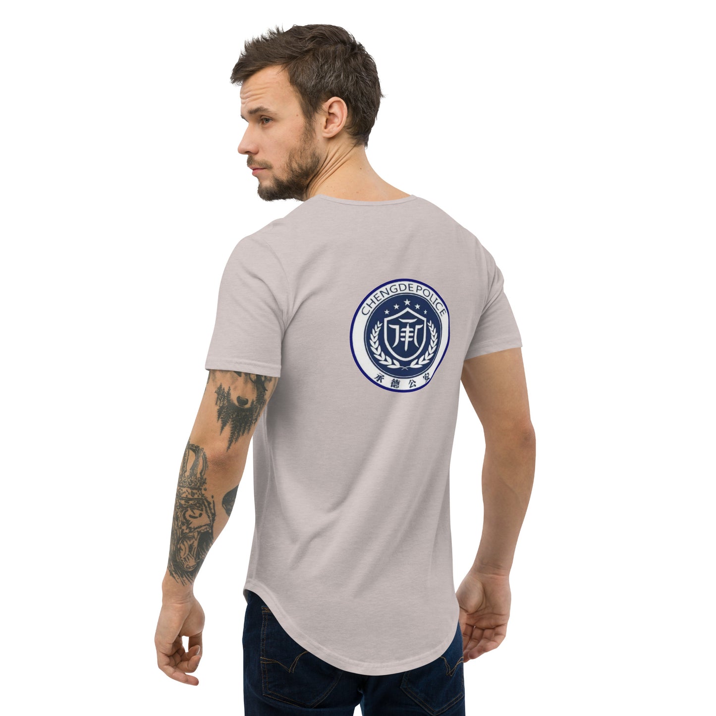 Chengde Police. Men's Curved Hem T-Shirt