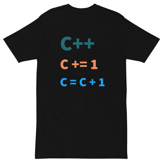 C++ master. Men’s premium heavyweight tee