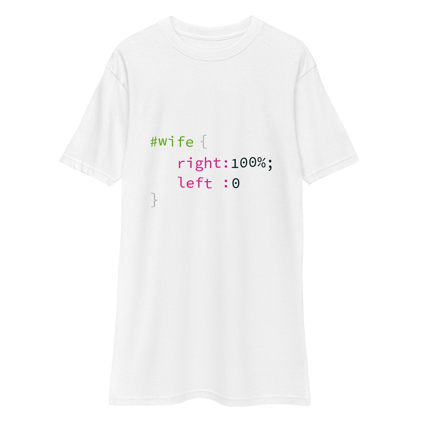 Wife css. Men’s premium heavyweight tee