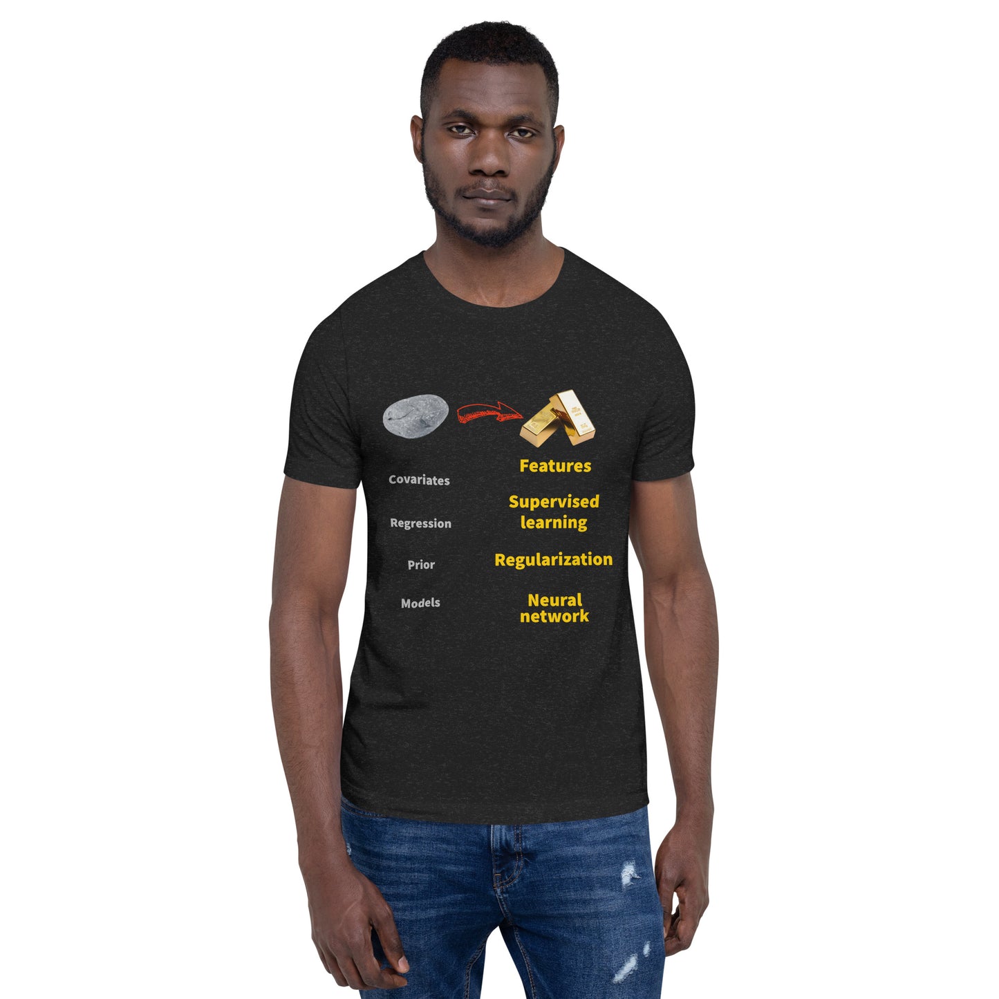 Machine learning vs statistics. Unisex t-shirt