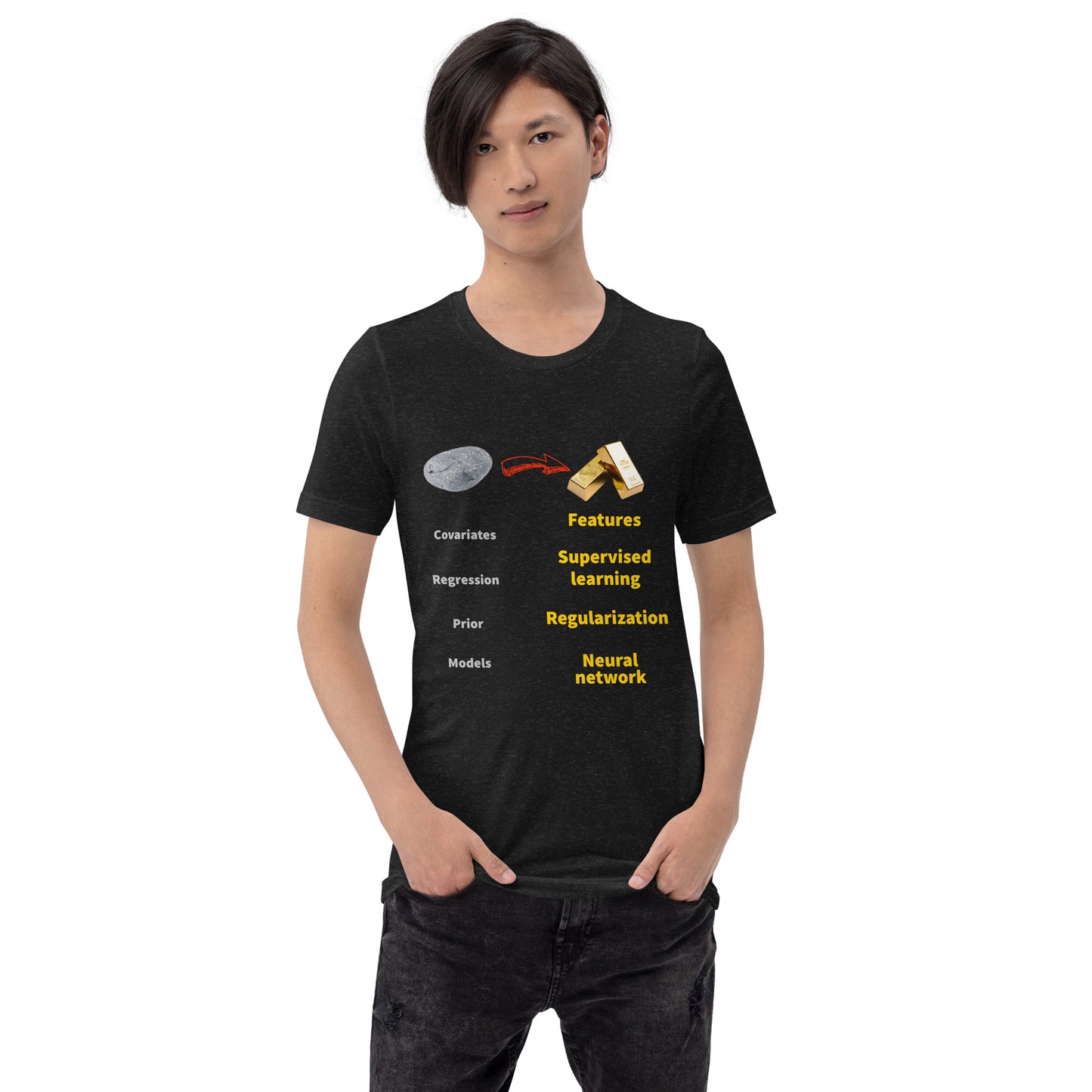 Machine learning vs statistics. Unisex t-shirt