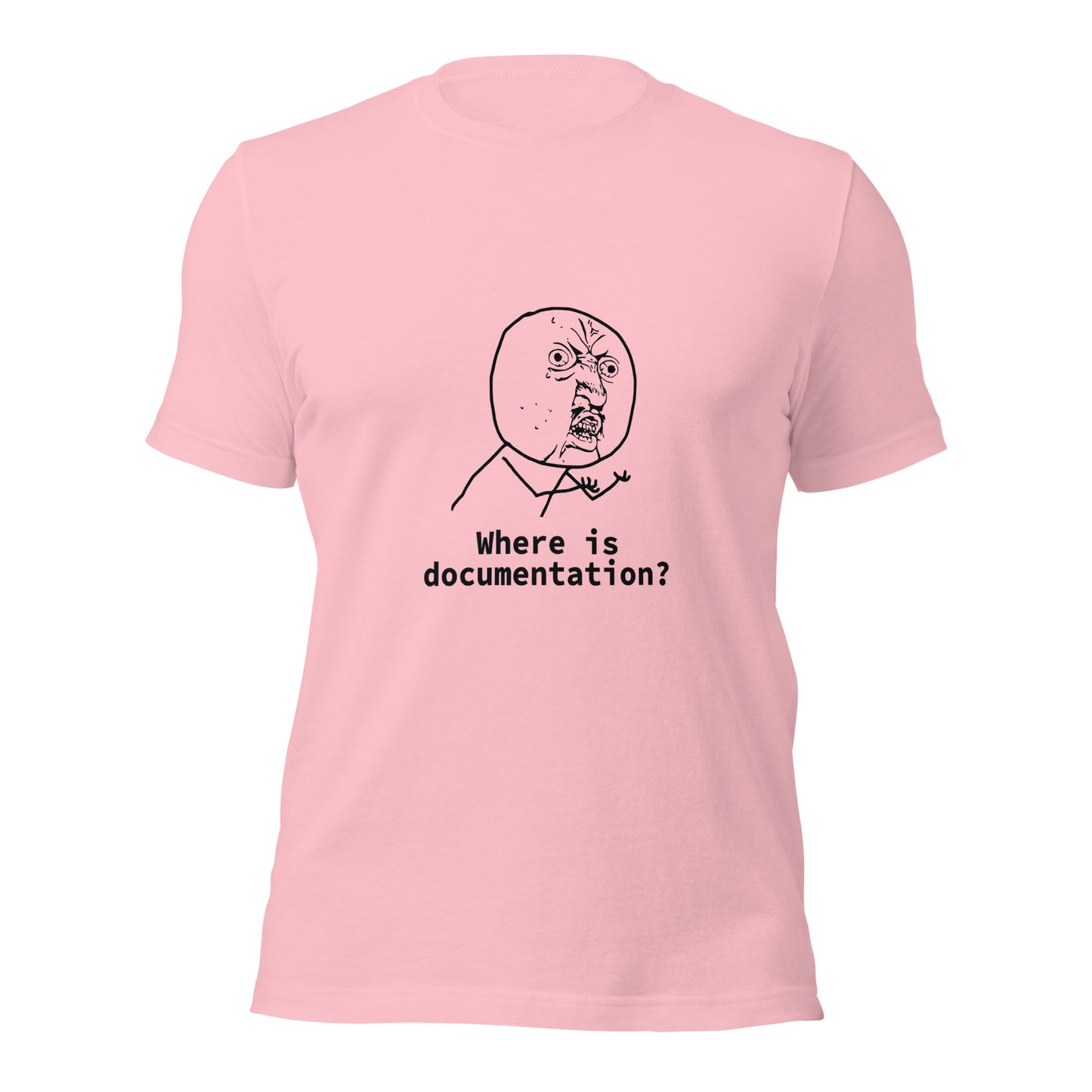 Where is documentation? Unisex t-shirt