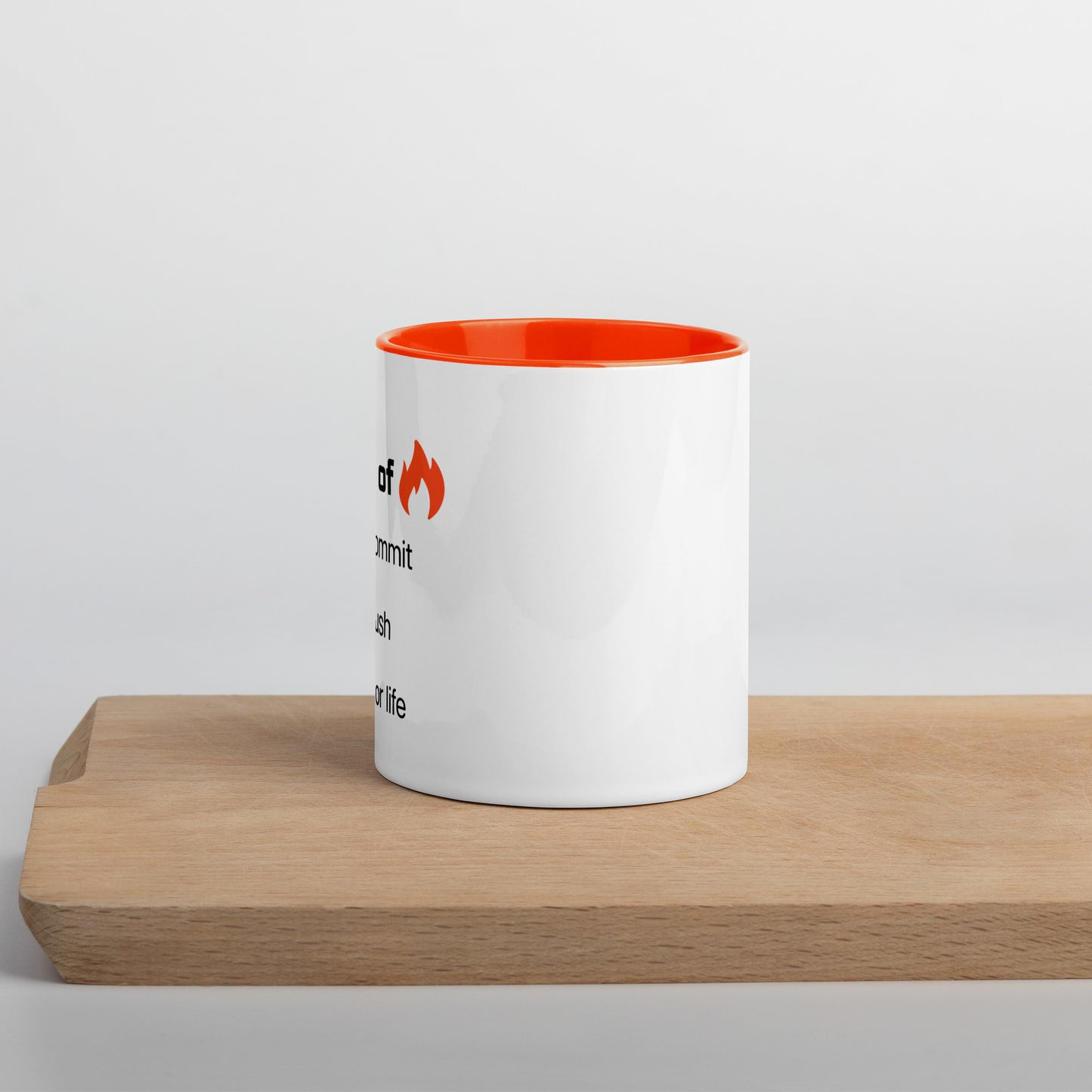 In case of fire. Mug with Color Inside