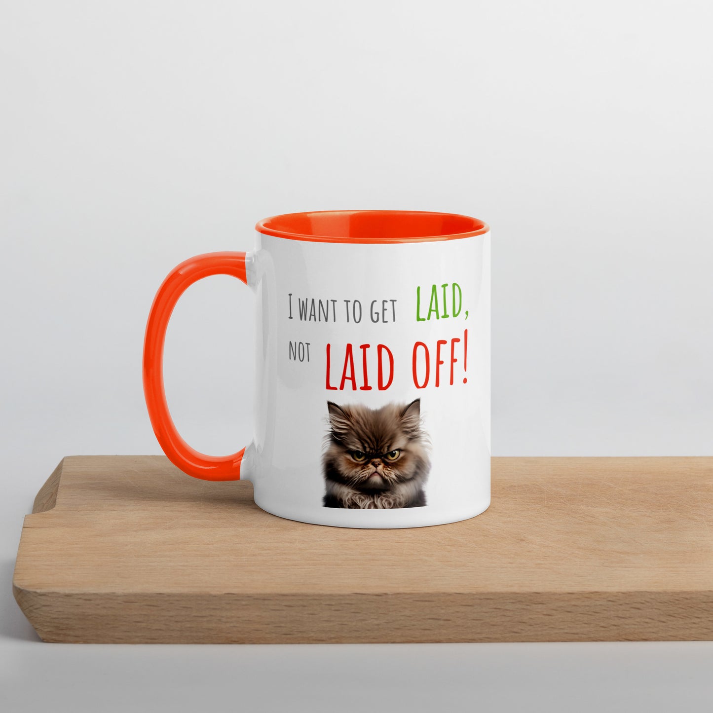 No layoff. Mug with Color Inside