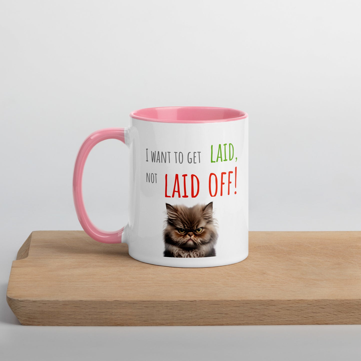 No layoff. Mug with Color Inside