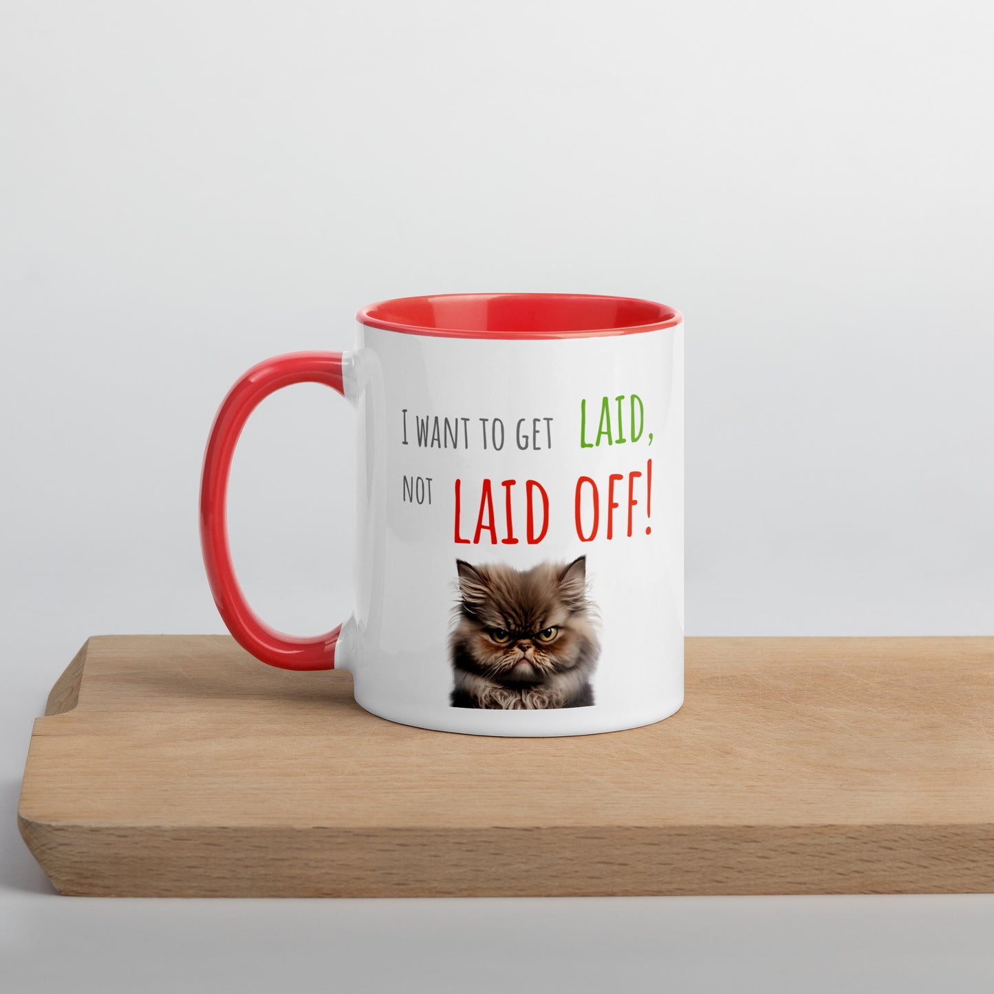 No layoff. Mug with Color Inside