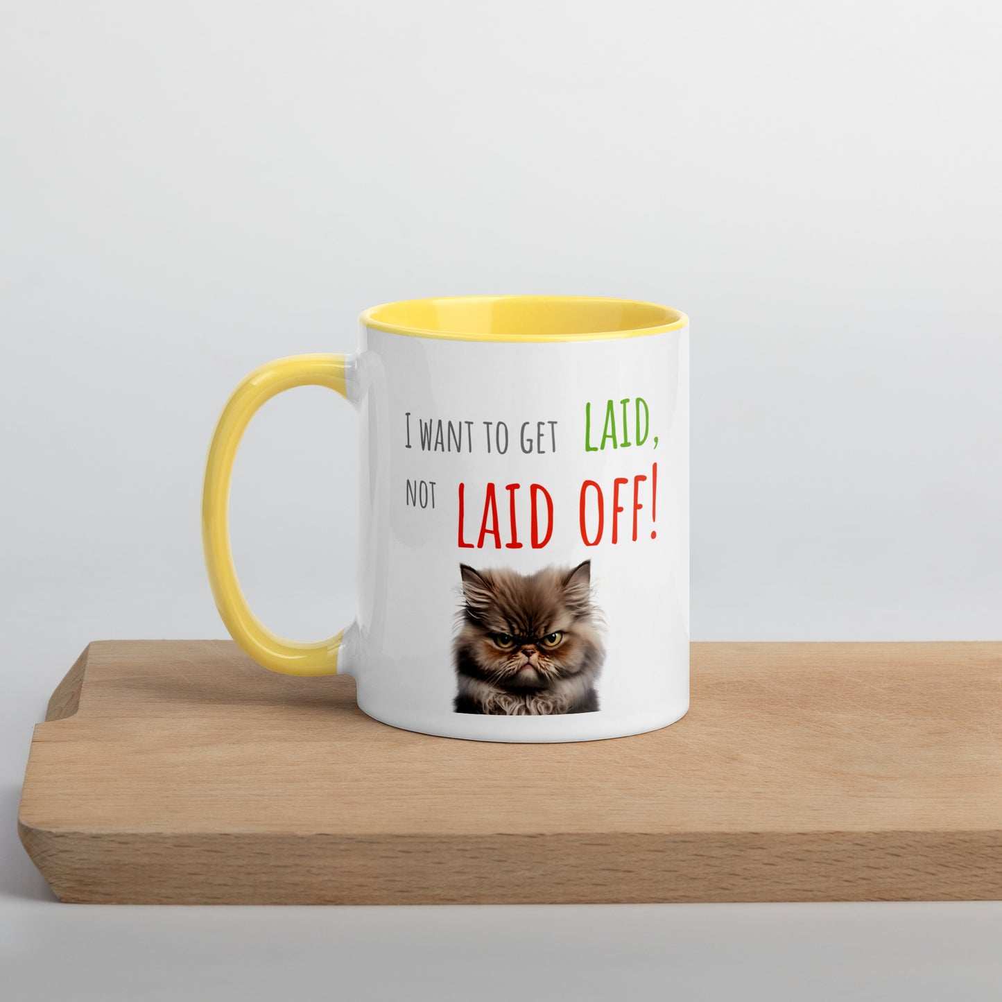 No layoff. Mug with Color Inside